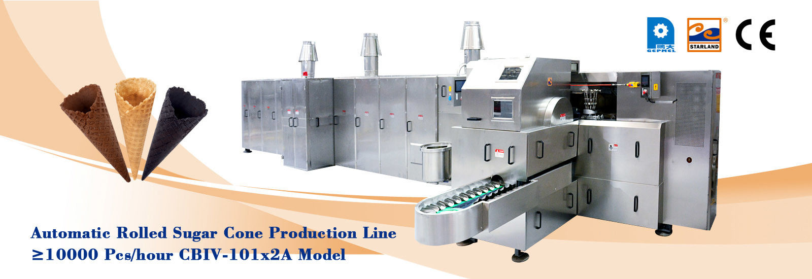 calidad Cadena de producción automática del cono del azúcar fábrica