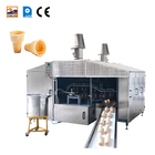 0.75kw 28 moldes línea de producción de cono de obleas automática máquina de hornear galletas de obleas