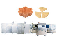 La cadena de producción automática del cono del azúcar, máquina de la hornada del cono de helado 380V con el doble acodó la puerta del panel