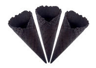 Color negro Sugar Cones With del carbón de leña del helado ángulo de 23 grados
