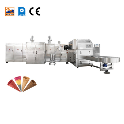 Acero inoxidable 39 placas automático Cone Maker / automática línea de producción de cono de helado