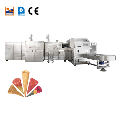 121 Placa de hornear línea de producción automática de cone de helado tecnología avanzada