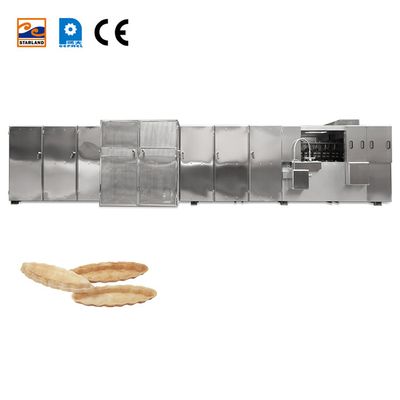 Línea de producción de horno de obleas de acero inoxidable Monaka de control automático PLC
