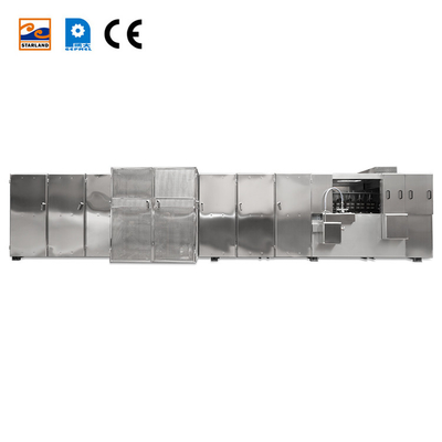 Control de temperatura con pantalla digital Línea de producción de obleas Monaka con 55 placas de hornear