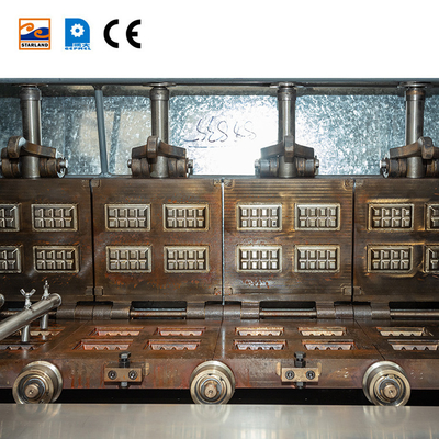 Control de temperatura con pantalla digital Línea de producción de obleas Monaka con 55 placas de hornear