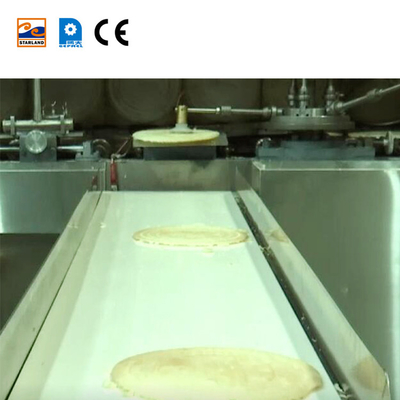 Equipo de producción de bocadillos automatizado de acero inoxidable controlado por PLC Obleas Wafer Machine