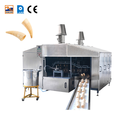 Máquina de cono de obleas totalmente automática controlada por PLC con 28 moldes