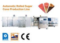 Cadena de producción automática del cono de helado con el sistema horizontal del balanceo