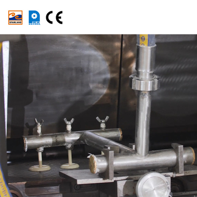 Máquina de cono de azúcar de acero inoxidable totalmente automática con calefacción por gas