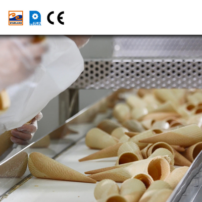 Máquina de fabricación de cono de Barquillo para producción rápida en el mercado comercial