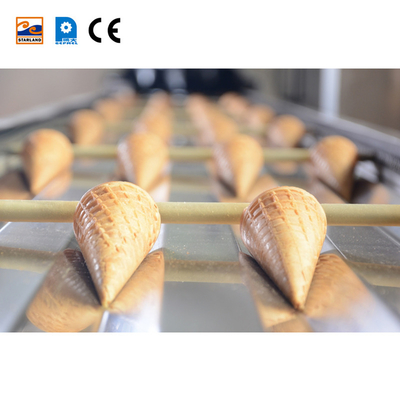 Línea automática de producción de rollos de gofres La elección perfecta para la fabricación de bocadillos en volumen