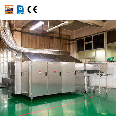 Fabricación automática de galletas de acero inoxidable para la línea de producción de cono de obleas