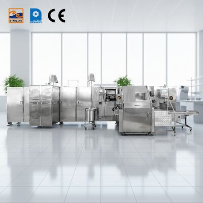 Línea de producción de cono de azúcar de rodillo 1.5KW Solución perfecta para la fabricación automática de cono de barquillo