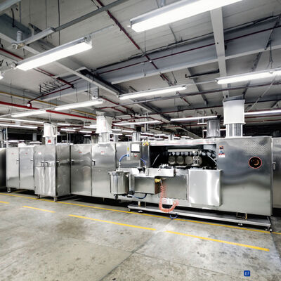 Línea de producción automática de galletas de obleas Máquina personalizada para la fabricación continua de galletas de obleas y la eficiencia del embalaje