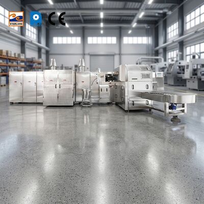 Capacidad 2000 PCS Línea de producción de cono de azúcar de rodillo totalmente automática 1.1KW Instalación fácil e interfaz fácil de usar