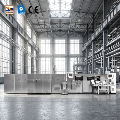 Línea de producción automática de rollos de huevo con línea de producción automática de rollos de gofres para mejorar la eficiencia de la producción