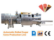 Acero inoxidable doble del helado del color del ángulo 23° Sugar Cone Production Line