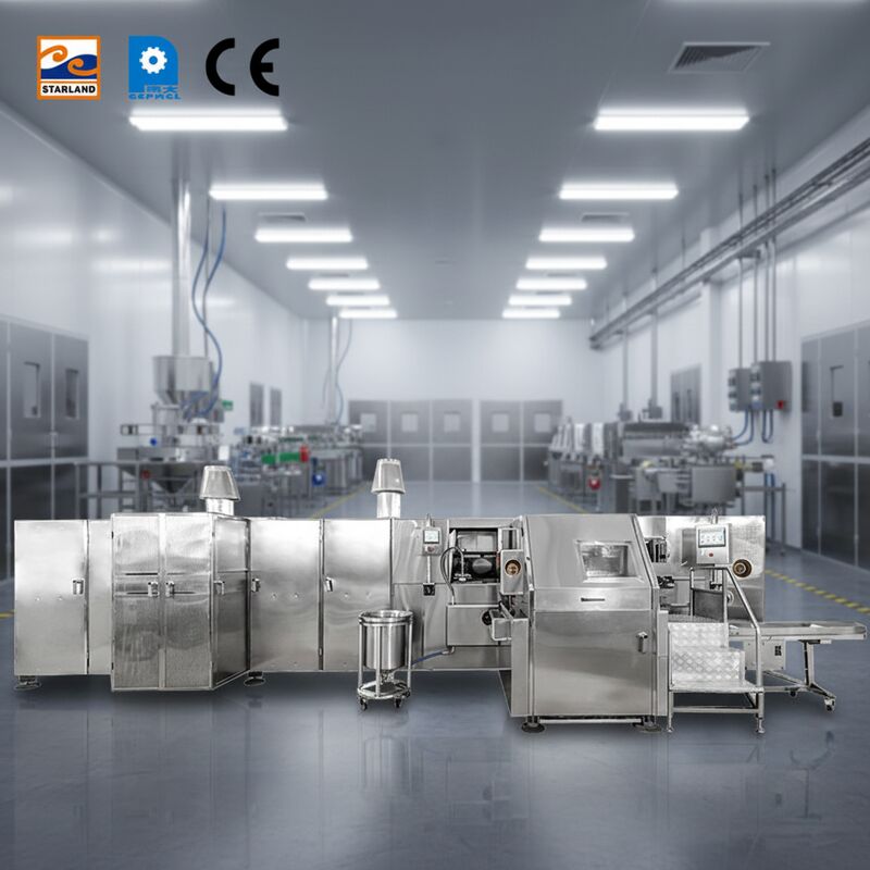 Línea de montaje Línea de producción de cono de barquillo diseñada para la producción de cono de barquillo que garantiza una alta capacidad y operación