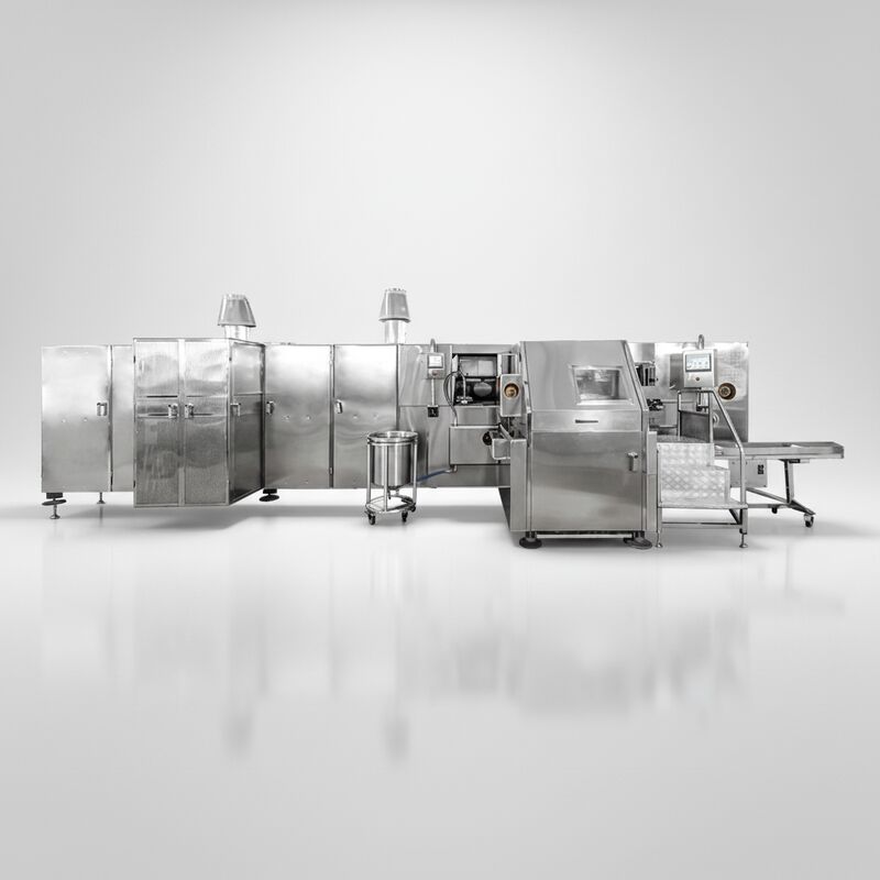 Máquina de barquillos fácil de operar con capacidad de 1800 unidades/hora, que proporciona un rendimiento estable y conos consistentes