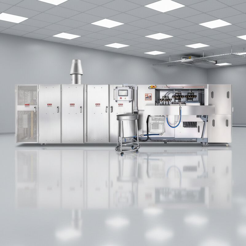 Línea de producción de cono de obleas de acero inoxidable operación automática con sistema de control PLC para la fabricación de cono de obleas