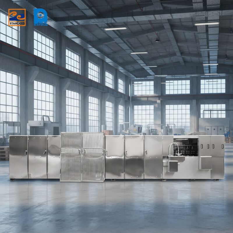 Línea de producción de obleas Monaka de acero inoxidable impulsada por gas y soporte técnico de video que proporciona fabricación constante