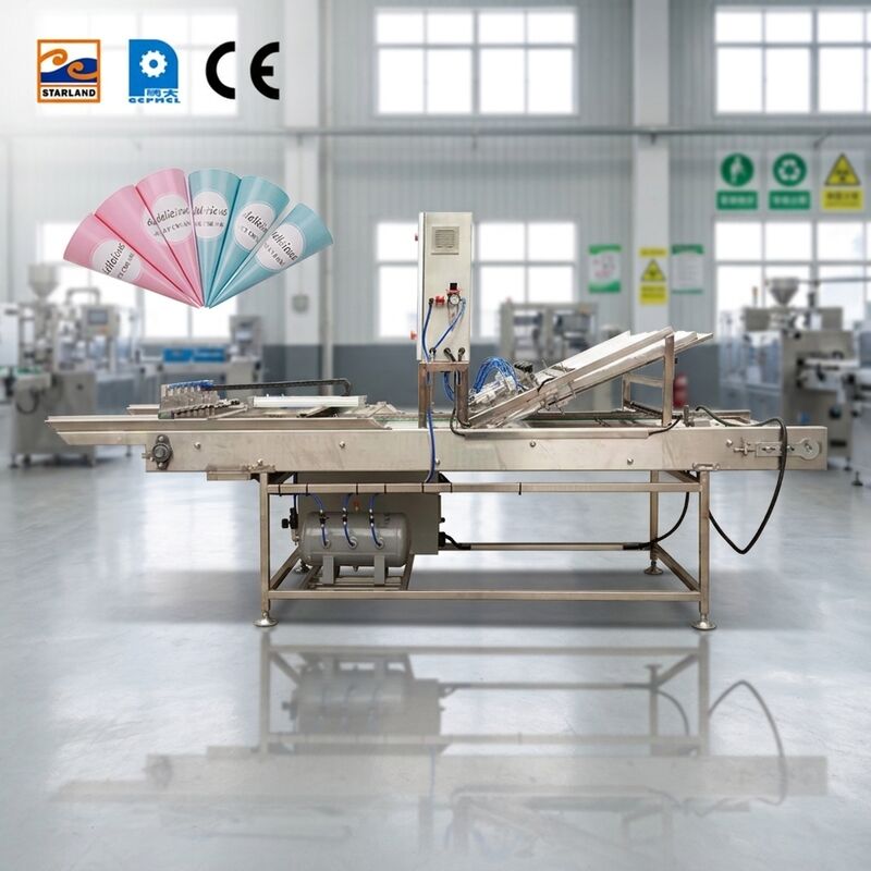 Accesorios industriales para línea de producción de conos Equipos automáticos fáciles de instalar que mejoran el proceso de fabricación de conos