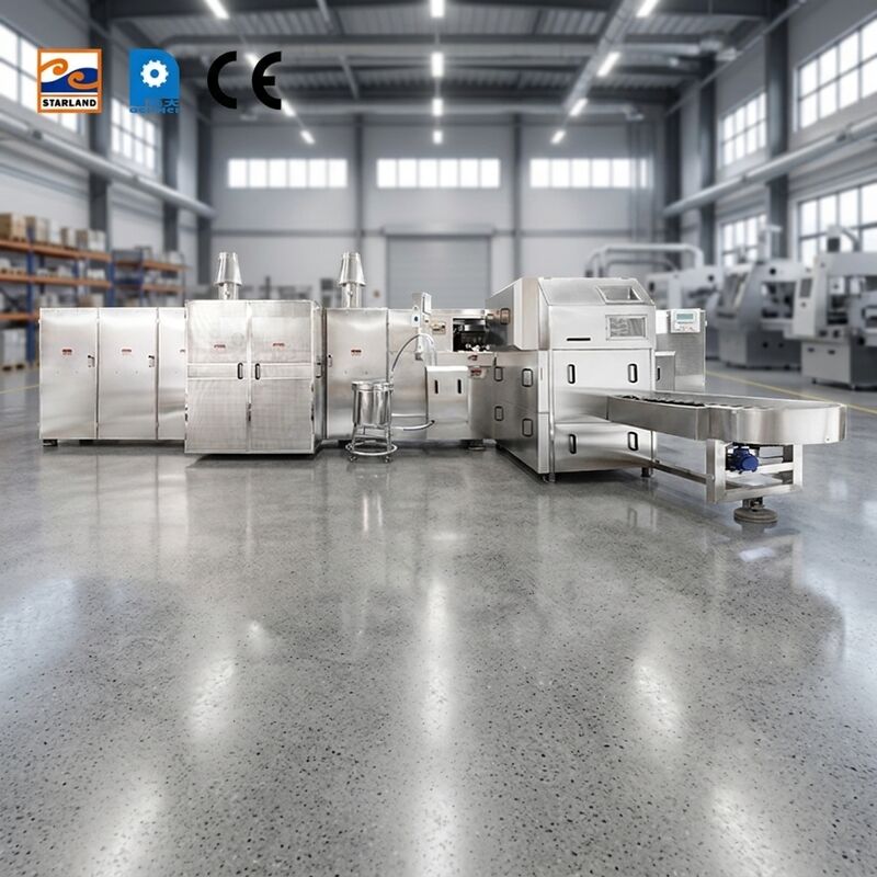 Capacidad 2000 PCS Línea de producción de cono de azúcar de rodillo totalmente automática 1.1KW Instalación fácil e interfaz fácil de usar