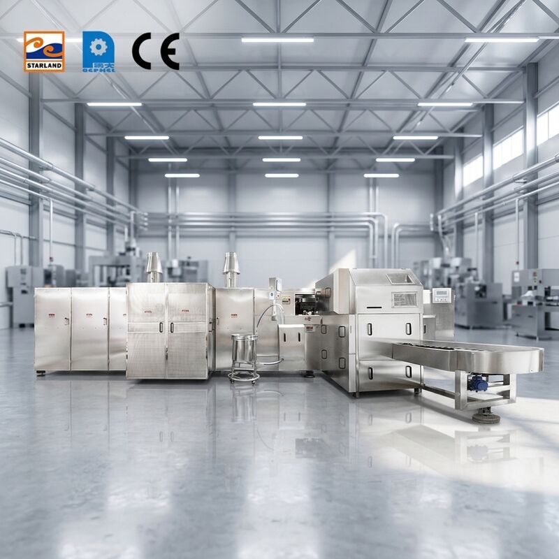 Producción de máquinas de rodadura de cono de helado de tensión 220V380V operación con requisitos mínimos de mantenimiento
