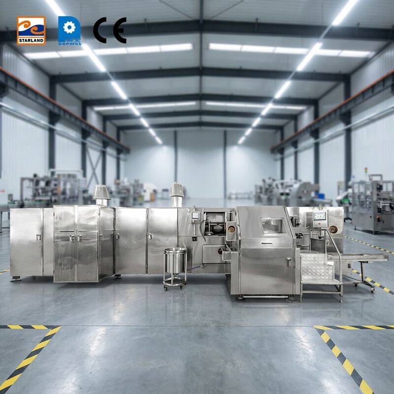 Máquina de rodadura de cono de helado totalmente automática diseñada para la producción en masa de conos de helado