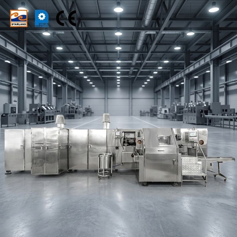 Capacidad 1800 PCS/cadena de producción automática del cono de Barquillo de la hora para fabricar
