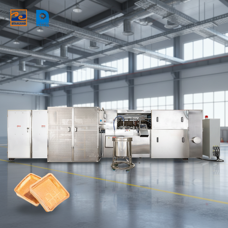 Línea automática de producción de cáscaras de tarta que incluye soporte técnico en video diseñada para la producción y la uniformidad del producto