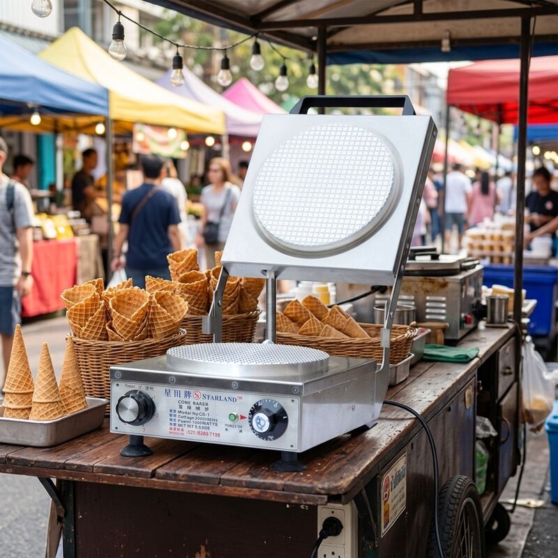 Acero inoxidable de helado de cono de panadero 9,5 kg de capacidad Material duradero para el procesamiento de alimentos