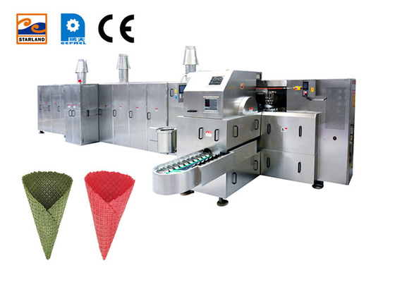 fabricante de helado de las plantillas de la hornada del arrabio de 2.0hp Sugar Cone Production Line 63