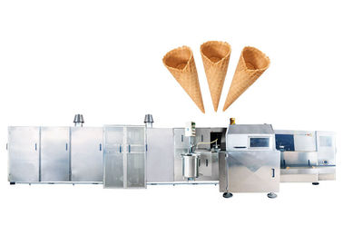 Cadena de producción de alta velocidad del cono del azúcar del rodillo, máquina de la producción del helado con la estrella - sistema del carrete