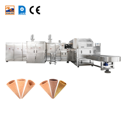 33 placas manchan la máquina de acero de la preparación de galletas del cono de la maquinaria del cono de helado