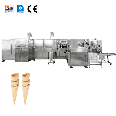 CE 6500 conos / hora Línea de producción de cono Barquillo máquina de fabricación de cono Barquillo con un año de garantía
