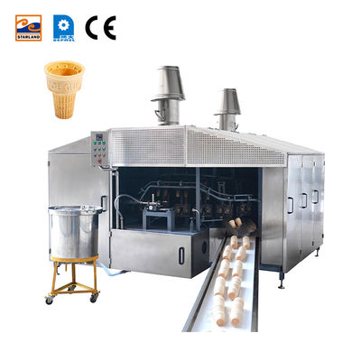PLC 28molds línea de producción de cono de obleas con diseño personalizado