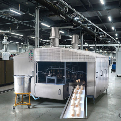 Línea de producción de conos de oblea con textura de material de acero inoxidable y función automática