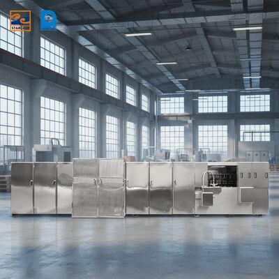 Línea de producción de obleas Monaka de acero inoxidable impulsada por gas y soporte técnico de video que proporciona fabricación constante