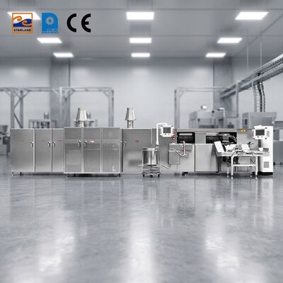 Línea de producción de rollos de huevo de acero inoxidable Línea de producción automática de rollos de gofre diseñada para capacidades de producción de 1800 horas en la industria alimentaria