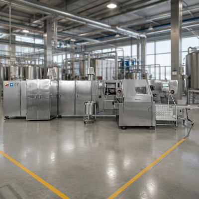 Sistema de Control PLC Línea de Producción Automática de Conos de Barquillo Soporte Técnico de Video Ofrece Capacidad de Producción Continua