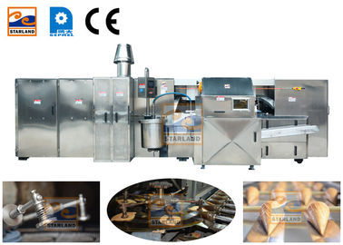 cadena de producción curruscante del cono de helado de la galleta 380V conducida por poder de 3 fases