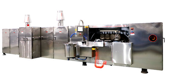 cadena de producción completamente automatizada para 39 placas que cuecen 1.1kW 9kg y la hora Sugar Cone