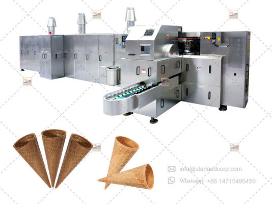 Transportador de cadena blanco de la comida de Sugar Cone Production Line With