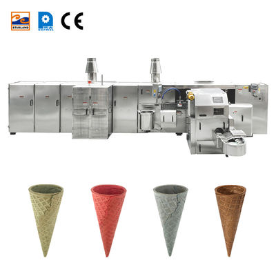 Fabricante comercial del cono de la galleta del helado con el detector de metales