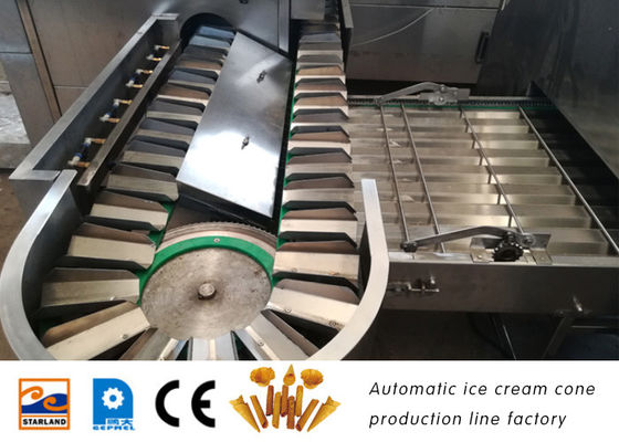 La cadena de producción automática del cono de helado fabricantes directos puede ser cono de helado modificado para requisitos particulares del tamaño que hace la máquina