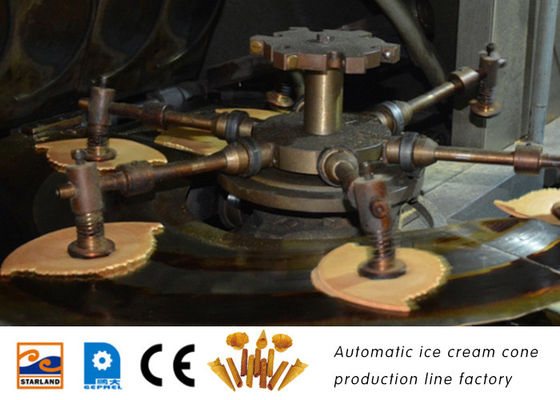 Cadena de producción modificada para requisitos particulares tamaño del cono de helado 10500Lx2400Wx1800H