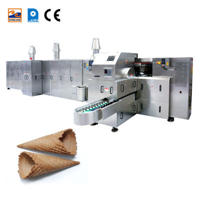 Cadena de producción de acero inoxidable del cono de Sugar Cone Machine Ice Cream