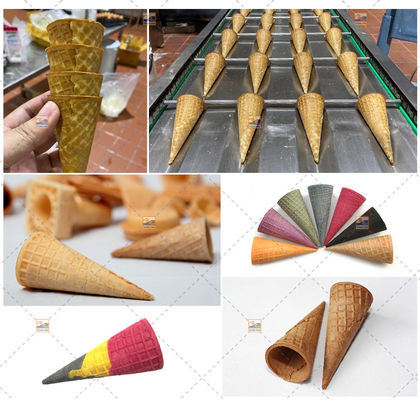 Cono de la oblea del helado de los snacks que hace la máquina 5400Cones/Hour