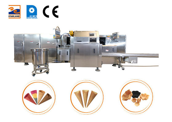 Equipo para la producción de helados con cone de instalación automática multifunción de 63 plantillas de horneado de 260 * 240 mm.